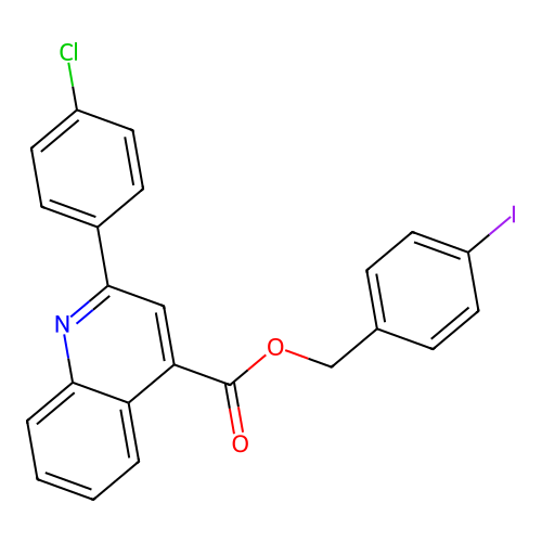 4-Iodobenzyl 2-(4-chlorophenyl)quinoline-4-carboxylate structure