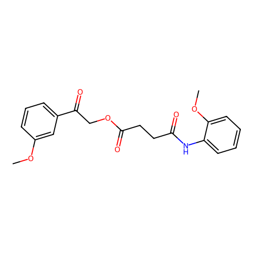 2-(3-Methoxyphenyl)-2-oxoethyl 4-((2-methoxyphenyl)amino)-4-oxobutanoate structure