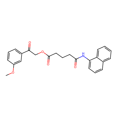 2-(3-Methoxyphenyl)-2-oxoethyl 5-(naphthalen-1-ylamino)-5-oxopentanoate structure