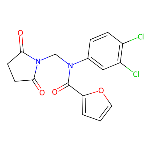 N-(3,4-dichlorophenyl)-N-[(2,5-dioxopyrrolidin-1-yl)methyl]furan-2-carboxamide structure