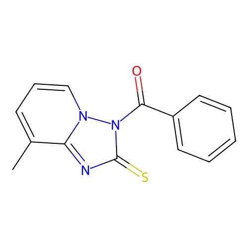 (8-Methyl-2-thioxo-2H-[1,2,4]triazolo[1,5-a]pyridin-3-yl)phenylmethanone structure
