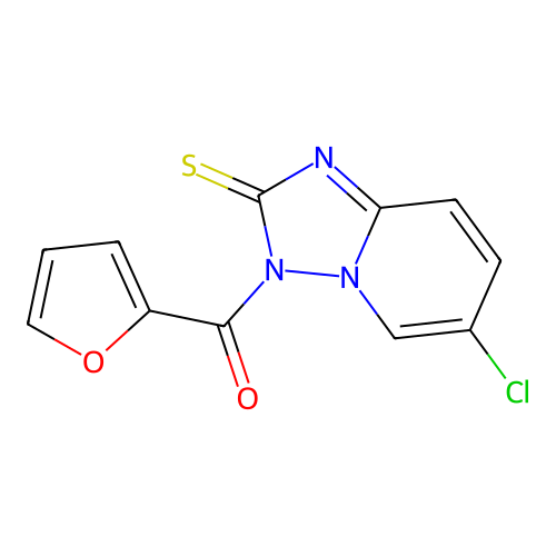 (6-Chloro-2-thioxo-2H-[1,2,4]triazolo[1,5-a]pyridin-3-yl)(furan-2-yl)methanone structure