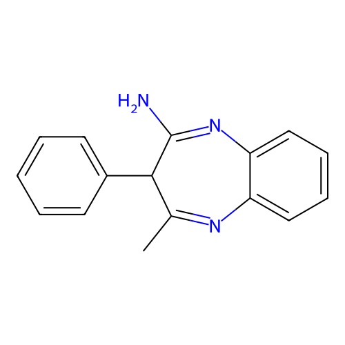 2-methyl-3-phenyl-3H-1,5-benzodiazepin-4-amine structure