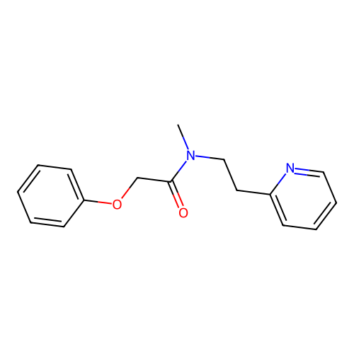 N-methyl-2-phenoxy-N-[2-(2-pyridinyl)ethyl]acetamide structure