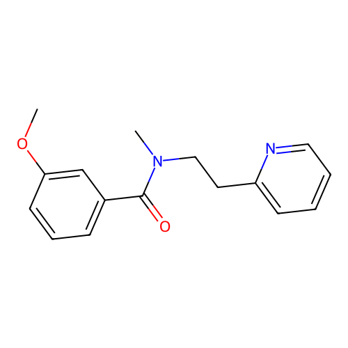 3-methoxy-N-methyl-N-(2-(pyridin-2-yl)ethyl)benzamide structure