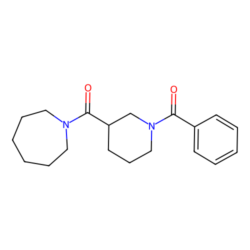 Azepan-1-yl[1-(phenylcarbonyl)piperidin-3-yl]methanone structure