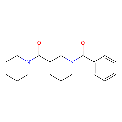 Phenyl[3-(piperidin-1-ylcarbonyl)piperidin-1-yl]methanone structure
