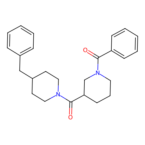 (4-Benzylpiperidin-1-yl)[1-(phenylcarbonyl)piperidin-3-yl]methanone structure