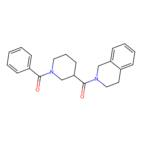 3,4-dihydroisoquinolin-2(1H)-yl[1-(phenylcarbonyl)piperidin-3-yl]methanone structure