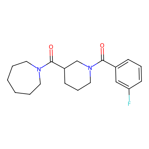 Azepan-1-yl{1-[(3-fluorophenyl)carbonyl]piperidin-3-yl}methanone structure