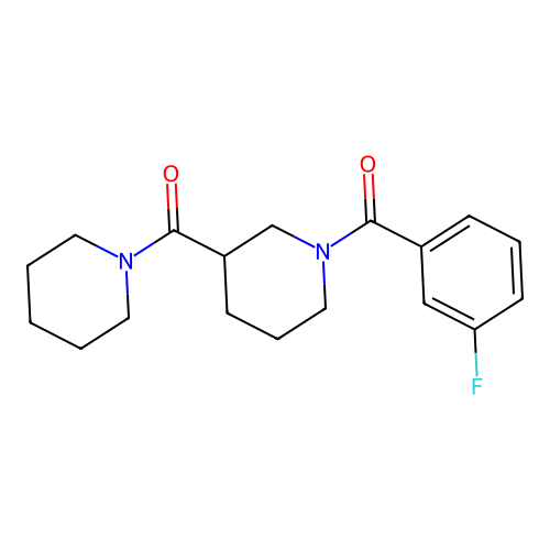 (3-Fluorophenyl)[3-(piperidin-1-ylcarbonyl)piperidin-1-yl]methanone structure