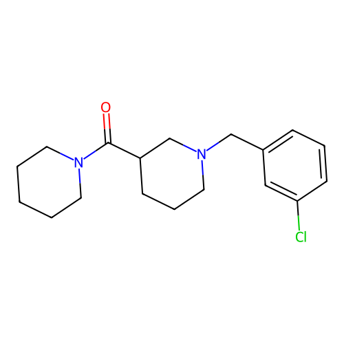 [1-(3-Chlorobenzyl)piperidin-3-yl](piperidin-1-yl)methanone structure