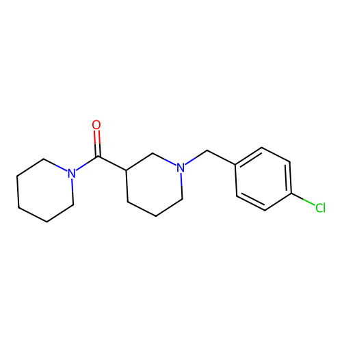 [1-(4-Chlorobenzyl)piperidin-3-yl](piperidin-1-yl)methanone structure