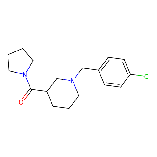 1-(4-Chlorobenzyl)-3-(1-pyrrolidinylcarbonyl)piperidine structure