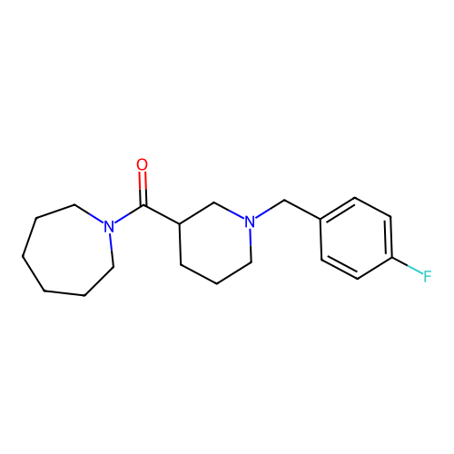 1-{[1-(4-Fluorobenzyl)-3-piperidinyl]carbonyl}azepane structure