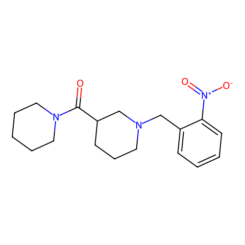[1-(2-Nitrobenzyl)piperidin-3-yl](piperidin-1-yl)methanone structure