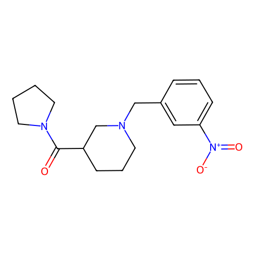 [1-(3-Nitrobenzyl)piperidin-3-yl](pyrrolidin-1-yl)methanone structure