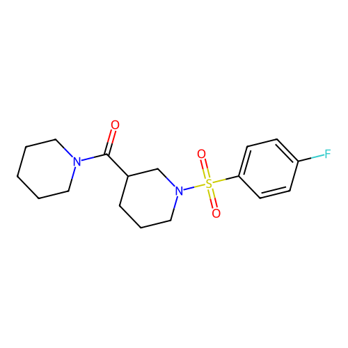 [1-(4-Fluorophenyl)sulfonylpiperidin-3-yl]-piperidin-1-ylmethanone structure