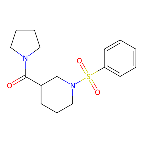 [1-(Phenylsulfonyl)piperidin-3-yl](pyrrolidin-1-yl)methanone structure
