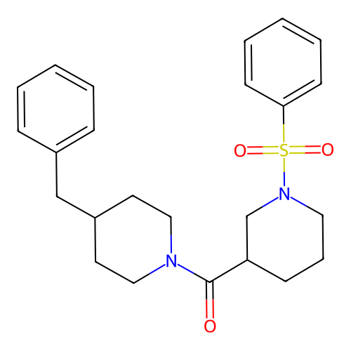 (4-Benzylpiperidin-1-yl)[1-(phenylsulfonyl)piperidin-3-yl]methanone structure