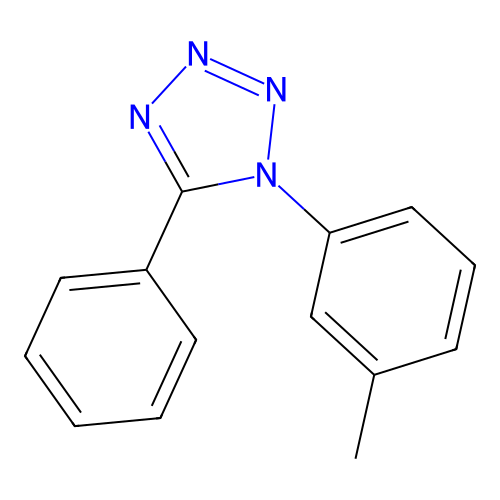 1-(3-methylphenyl)-5-phenyl-1H-tetrazole structure