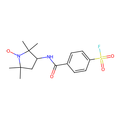 4-(2,2,5,5-Tetramethylpyrrolidine-1-oxyl)-4-fluorosulfonylbenzamide structure