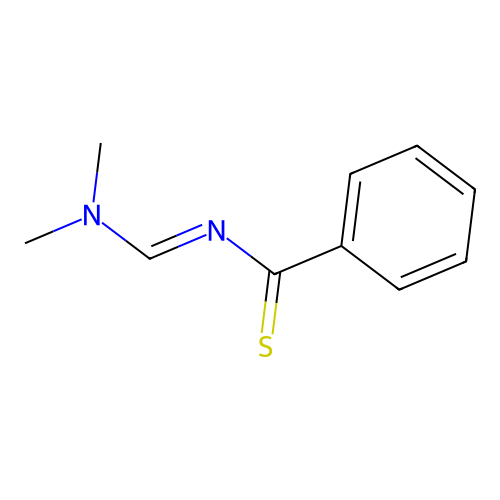 N-(dimethylaminomethylidene)benzenecarbothioamide structure