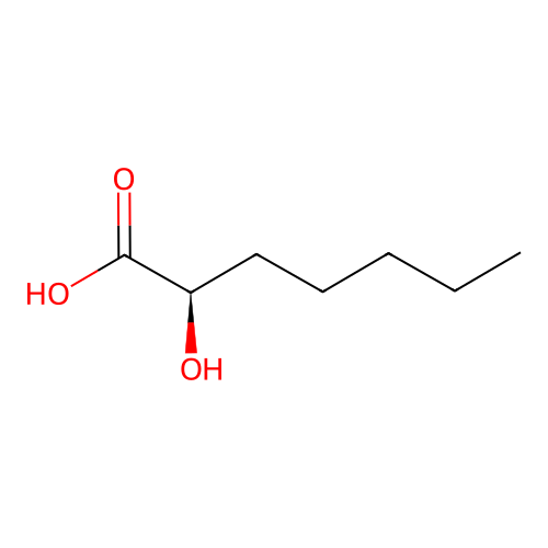 2r-Hydroxyheptanoic acid structure