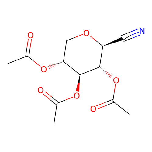 2,3,4-tri-O-acetyl-beta-d-xylopyranosyl cyanide structure