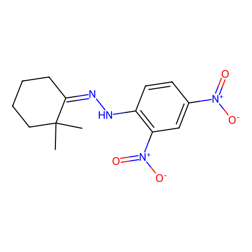 N-[(Z)-(2,2-dimethylcyclohexylidene)amino]-2,4-dinitroaniline structure