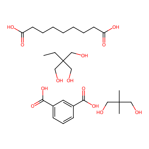 Isophthalic acid, azelaic acid, neopentyl glycol, trimethylolpropane polymer structure