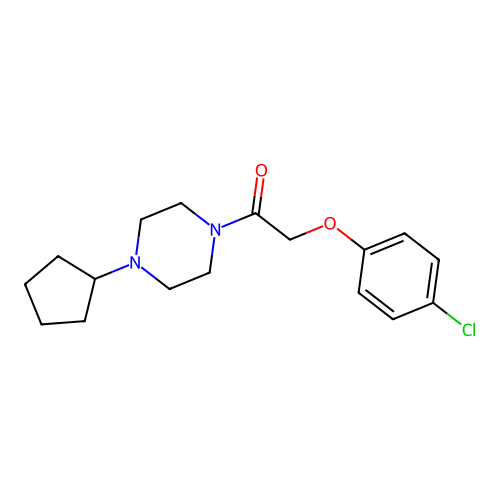 2-(4-Chlorophenoxy)-1-(4-cyclopentylpiperazin-1-yl)ethanone structure