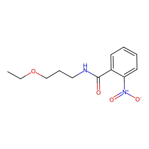 N-(3-ethoxypropyl)-2-nitrobenzamide structure