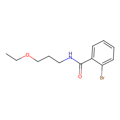 2-bromo-N-(3-ethoxypropyl)benzamide structure