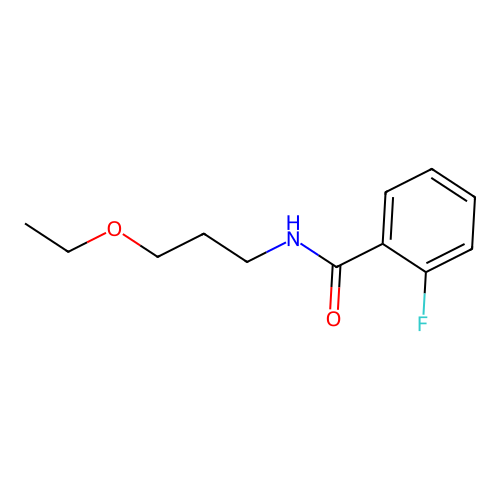 N-(3-ethoxypropyl)-2-fluorobenzamide structure