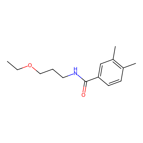 N-(3-ethoxypropyl)-3,4-dimethylbenzamide structure
