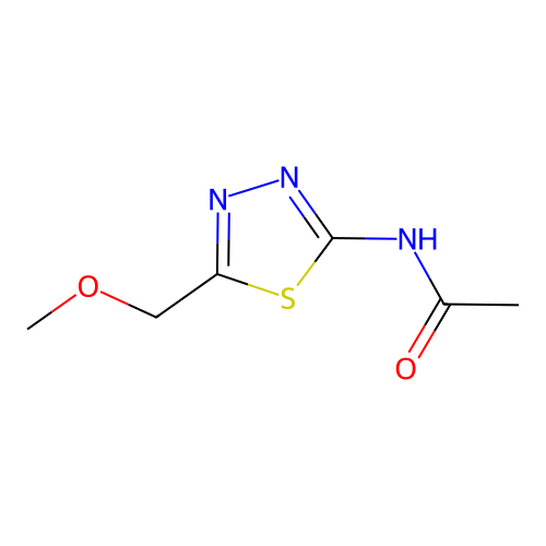 N-[5-(methoxymethyl)-1,3,4-thiadiazol-2-yl]acetamide structure