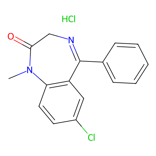 Diazepam hydrochloride structure