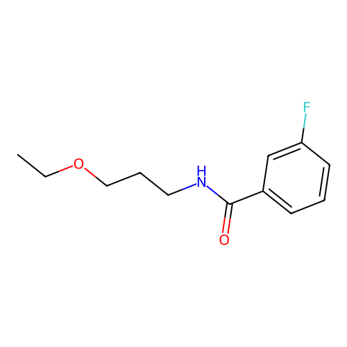 N-(3-ethoxypropyl)-3-fluorobenzamide structure