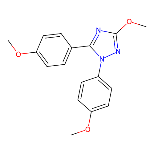 3-methoxy-1,5-bis(4-methoxyphenyl)-1h-1,2,4-triazole structure