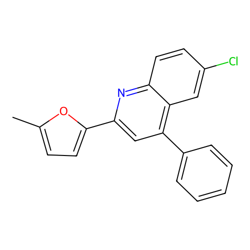 6-Chloro-2-(5-methylfuran-2-yl)-4-phenylquinoline structure