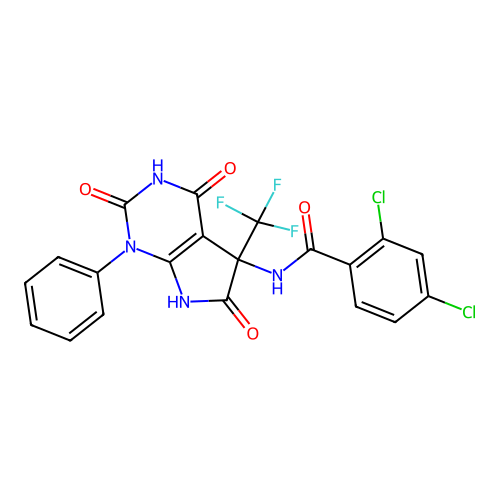 C20H11Cl2F3N4O4 structure