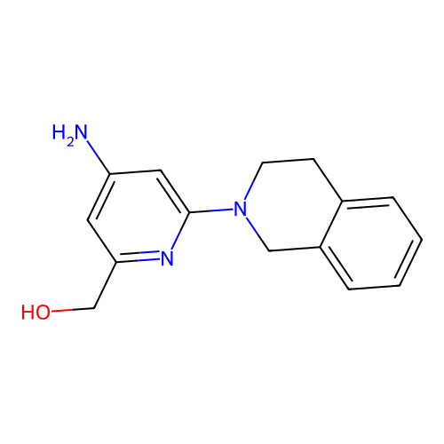 [4-Amino-6-(3,4-dihydro-1H-isoquinolin-2-yl)-pyridin-2-yl]-methanol structure