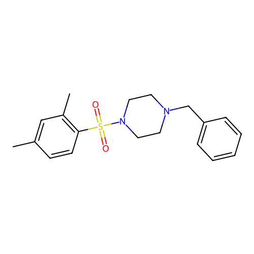 1-Benzyl-4-(2,4-dimethylphenyl)sulfonylpiperazine structure