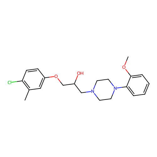 1-(4-Chloro-3-methylphenoxy)-3-[4-(2-methoxyphenyl)piperazin-1-yl]propan-2-ol structure
