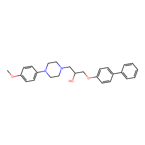 1-[4-(4-Methoxyphenyl)piperazin-1-yl]-3-(4-phenylphenoxy)propan-2-ol structure