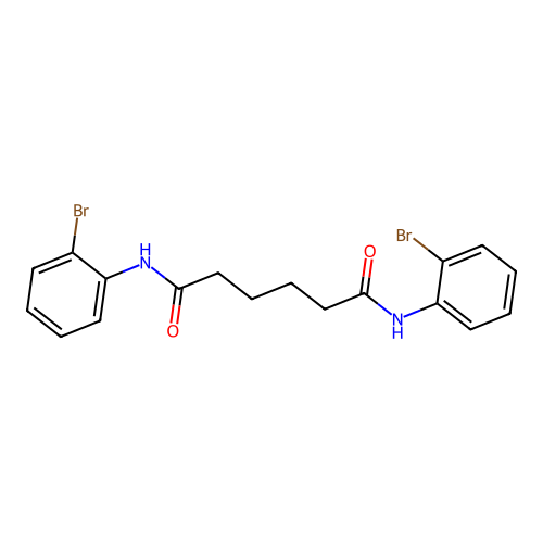 N~1~,N~6~-bis(2-bromophenyl)hexanediamide structure