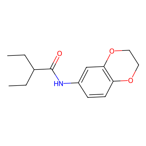 N-(2,3-dihydro-1,4-benzodioxin-6-yl)-2-ethylbutanamide structure
