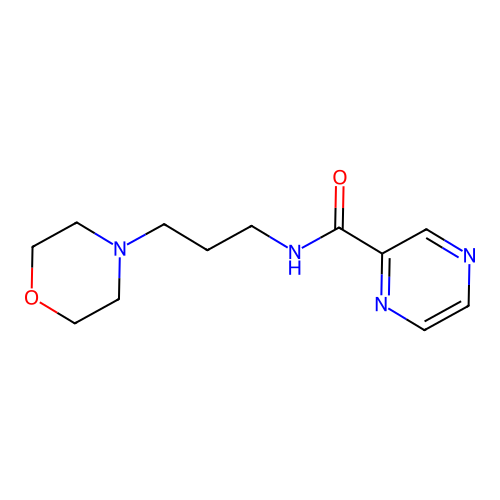 N-[3-(morpholin-4-yl)propyl]pyrazine-2-carboxamide structure