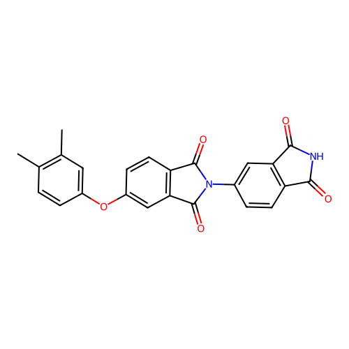 5-(3,4-dimethylphenoxy)-1'H-2,5'-biisoindole-1,1',3,3'(2'H)-tetrone structure